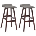 Vidaxl tabourets de bar lot de 2 gris foncé tissu Vidaxl tabourets de bar lot de 2 gris foncé tissu