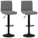 Vidaxl tabourets de bar lot de 2 gris fonc� velours