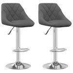 Vidaxl tabourets de bar lot de 2 gris foncé velours Vidaxl tabourets de bar lot de 2 gris foncé velours