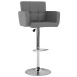Vidaxl tabourets de bar lot de 2 gris similicuir