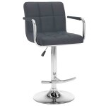 Vidaxl tabourets de bar lot de 2 gris similicuir