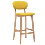Vidaxl tabourets de bar lot de 2 jaune moutarde tissu