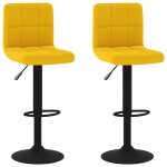 Vidaxl tabourets de bar lot de 2 jaune moutarde velours