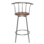 Vidaxl tabourets de bar lot de 2 marron acier Vidaxl tabourets de bar lot de 2 marron acier