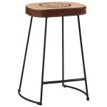 Vidaxl tabourets de bar lot de 2 marron fonc� 41x29x62 cm