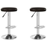 Vidaxl tabourets de bar lot de 2 marron similicuir Vidaxl tabourets de bar lot de 2 marron similicuir