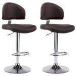 Vidaxl tabourets de bar lot de 2 marron similicuir
