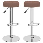 Vidaxl tabourets de bar lot de 2 marron tissu