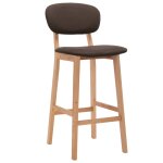 Vidaxl tabourets de bar lot de 2 marron tissu