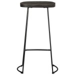 Vidaxl tabourets de bar lot de 2 noir 45x40x78 cm bois manguier massif