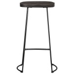 Vidaxl tabourets de bar lot de 2 noir 45x40x78 cm bois manguier massif