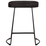 Vidaxl tabourets de bar lot de 2 noir 46x38x52 cm bois manguier massif Vidaxl tabourets de bar lot de 2 noir 46x38x52 cm bois manguier massif
