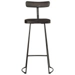Vidaxl tabourets de bar lot de 2 noir 49x43x103cm bois manguier massif