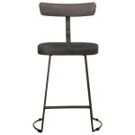Vidaxl tabourets de bar lot de 2 noir 49x43x79 cm bois manguier massif