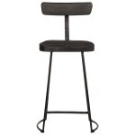 Vidaxl tabourets de bar lot de 2 noir 49x43x88 cm bois manguier massif