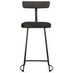 Vidaxl tabourets de bar lot de 2 noir 49x43x88 cm bois manguier massif
