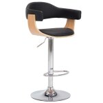 Vidaxl tabourets de bar lot de 2 noir bois courb et similicuir
