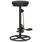 Vidaxl tabourets de bar lot de 2 noir cuir v�ritable de ch�vre