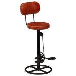 Vidaxl tabourets de bar lot de 2 noir / marron cuir de chvre vritable