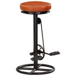 Vidaxl tabourets de bar lot de 2 noir / marron cuir v�ritable de ch�vre