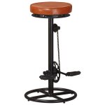 Vidaxl tabourets de bar lot de 2 noir / marron cuir v�ritable de ch�vre