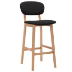 Vidaxl tabourets de bar lot de 2 noir tissu