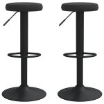 Vidaxl tabourets de bar lot de 2 noir velours