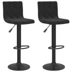 Vidaxl tabourets de bar lot de 2 noir velours Vidaxl tabourets de bar lot de 2 noir velours