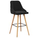 Vidaxl tabourets de bar lot de 2 noir velours