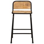 Vidaxl tabourets de bar lot de 2 pcs bois massif manguier brut Vidaxl tabourets de bar lot de 2 pcs bois massif manguier brut