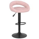 Vidaxl tabourets de bar lot de 2 rose velours