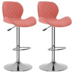 Vidaxl tabourets de bar lot de 2 rose velours Vidaxl tabourets de bar lot de 2 rose velours