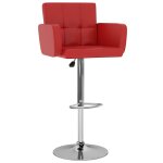 Vidaxl tabourets de bar lot de 2 rouge similicuir Vidaxl tabourets de bar lot de 2 rouge similicuir