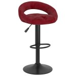 Vidaxl tabourets de bar lot de 2 rouge vin velours