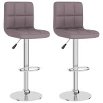 Vidaxl tabourets de bar lot de 2 taupe tissu Vidaxl tabourets de bar lot de 2 taupe tissu