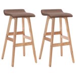 Vidaxl tabourets de bar lot de 2 taupe tissu Vidaxl tabourets de bar lot de 2 taupe tissu