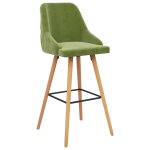 Vidaxl tabourets de bar lot de 2 vert clair velours