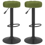 Vidaxl tabourets de bar lot de 2 vert clair velours Vidaxl tabourets de bar lot de 2 vert clair velours
