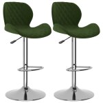 Vidaxl tabourets de bar lot de 2 vert fonc� velours