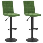 Vidaxl tabourets de bar lot de 2 vert fonc� velours