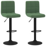 Vidaxl tabourets de bar lot de 2 vert fonc� velours