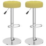 Vidaxl tabourets de bar lot de 2 vert tissu