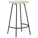 Vidaxl tabourets de bar lot de 4 bois de manguier massif