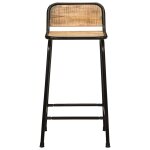 Vidaxl tabourets de bar lot de 4 bois massif manguier brut