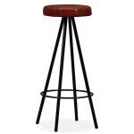 Vidaxl tabourets de bar lot de 4 cuir v�ritable