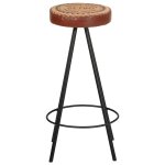 Vidaxl tabourets de bar lot de 4 cuir vritable