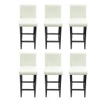 Vidaxl tabourets de bar lot de 6 blanc similicuir