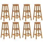 Vidaxl tabourets de bar lot de 8 bois massif d'acacia