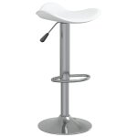 Vidaxl tabouret de bar blanc acier chrom et cuir artificiel