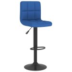 Vidaxl tabouret de bar bleu tissu